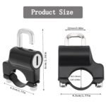Anubhav Janni Motorcycle Helmet Lock Motorbike Accessories Bike Handlebar Tubing Anti Theft Safety Metal Black 2 Keys Universal Handle Fixed Security Multi Function Bicycles (Pack Of 1 Pcs) - Image 2