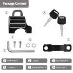 Anubhav Janni Motorcycle Helmet Lock Motorbike Accessories Bike Handlebar Tubing Anti Theft Safety Metal Black 2 Keys Universal Handle Fixed Security Multi Function Bicycles (Pack Of 1 Pcs) - Image 3