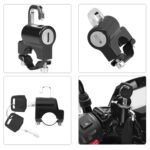 Anubhav Janni Motorcycle Helmet Lock Motorbike Accessories Bike Handlebar Tubing Anti Theft Safety Metal Black 2 Keys Universal Handle Fixed Security Multi Function Bicycles (Pack Of 1 Pcs) - Image 5