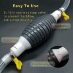 Anubhav Janni Fuel Transfer Pump 2 Mt Kit Tank Sucker Newest High Flow Hand Portable Manual Car Bike Liquid Pipe Siphon Tool For Petrol Diesel Water Petrol Easy Car (Pack Of 1 Pcs) - Image 2