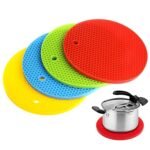 Anubhav Janni Silica Anti Hot Heat Resistant Gel Round Pot Holder Disc Pads Car Dashboard Pad Dining Table  Trivets Trivet Mats Food Grade Kitchen Counters Pans Dishes Jar (Set Of 2 Pcs)