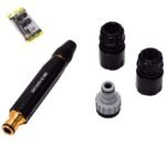 Anubhav Janni Black Spray Water Gun With Attachment New High Pressure Nozzle Black Direct Car Wash Gun Garden Watering Tool Set Car Wash Alloy| Color Black Brass Garden (Pack Of 1 Pcs)