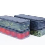 Anubhav Janni New Fish Container Plastic Fridge Storage Boxes Kitchen Essentials With Inbuilt Drain Plate And Lid Stackable Organizer Rack For Fish Meat Vegetables Fruits  (Pack Of 1 Pcs)