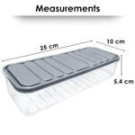 Anubhav Janni New Fish Container Plastic Fridge Storage Boxes Kitchen Essentials With Inbuilt Drain Plate And Lid Stackable Organizer Rack For Fish Meat Vegetables Fruits  (Pack Of 1 Pcs) - Image 3