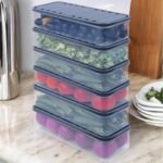 Anubhav Janni New Fish Container Plastic Fridge Storage Boxes Kitchen Essentials With Inbuilt Drain Plate And Lid Stackable Organizer Rack For Fish Meat Vegetables Fruits  (Pack Of 1 Pcs) - Image 4