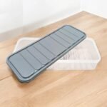 Anubhav Janni New Fish Container Plastic Fridge Storage Boxes Kitchen Essentials With Inbuilt Drain Plate And Lid Stackable Organizer Rack For Fish Meat Vegetables Fruits  (Pack Of 1 Pcs) - Image 6