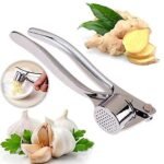Anubhav Janni Garlic Peeler Stainless Steel Crusher Heavy Duty Press Mincer Ginger Tool For Kitchen Easy Squeeze Rust Proof Dishwasher Safe Squeezer Metal (Pack Of 1 Pcs)