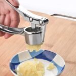 Anubhav Janni Garlic Peeler Stainless Steel Crusher Heavy Duty Press Mincer Ginger Tool For Kitchen Easy Squeeze Rust Proof Dishwasher Safe Squeezer Metal (Pack Of 1 Pcs) - Image 4