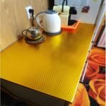 Anubhav Janni Golden 3d Kitchen Stickers Oil Proof Aluminium Foil (60*200cm) Wallpaper Roll Waterproof Vinyl Kitchen Furniture Table Walls Home Office Living Room Bedroom Hote l(Pack Of 1 Pcs) - Image 5