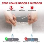 Anubhav Janni Heavy Aluminium Silver Tape (5 Mt) Waterproof Butyl Self Adhesive Sealing Strips Duct Roof Leakage Surface Crack Window Sill Gap Pipe Home (Pack Of 1 Pcs) - Image 2