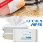 Anubhav Janni Kitchen Cleaning Wipes Strong Decontamination Disposable Wet Household Cloth Towel Removing Grease Stains Glass Table Wipes Lemon Scented Kitchen Restaurant (Pack Of 1 Pcs) - Image 2