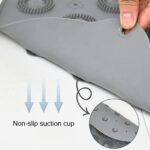 Anubhav Janni Round Bathroom Mat Anti Slip Shower Anti Skid Bath Rubber Foot Cleaner Scrubber Brush Massager Pad Suction Cup Floor Mats Silicone Exfoliate Dead Skin (Pack Of 1 Pcs) - Image 3