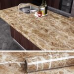 Anubhav Janni Light Marble Aluminium Foil Kitchen Sticker Paper (60*200cm) Wallpaper Roll Waterproof Vinyl Kitchen Furniture Table Walls Home Office Living Room Bedroom Hotel(Pack Of 1 Pcs)