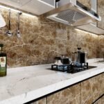 Anubhav Janni Light Marble Aluminium Foil Kitchen Sticker Paper (60*200cm) Wallpaper Roll Waterproof Vinyl Kitchen Furniture Table Walls Home Office Living Room Bedroom Hotel(Pack Of 1 Pcs) - Image 5