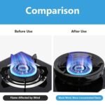 Anubhav Janni Black Gas Saver 220 Gm Burner Stand Jali Windproof Saving Ring Round Stand Suitable All Stove LPG Chulha Flame Protector Ring, Energy Guard Jali Home Kitchen (Pack Of 1 Pcs)) - Image 4