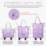 Anubhav Janni Duffle Trolly Bag Rolling With Wheels Expandable Foldable Wheels And Handle For Travel Luggage Carry On Duffel Bag Wheeled Travel Waterproof Bag Travelling (Pack Of 1 Pcs) - Image 2