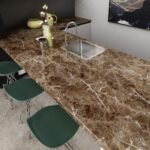 Anubhav Janni Brown Marble Aluminum Foil Kitchen Sticker Paper(60*200cm) Wallpaper Roll Waterproof Vinyl Kitchen Furniture Table Walls Home Office Living Room Bedroom Hotel (Pack Of 1 Pcs) - Image 2