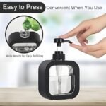 Anubhav Janni Square Liquid Dispenser Hand Wash Bottle Soap Dish Shampoo Kitchen Sink Refillable Soap Wash Shampoo Stylish Transparent Design White Frame Bathroom Home Travel (Pack Of 1 Pcs) - Image 3