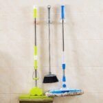 Anubhav Janni Broom Holder With Sticker Wall Mounted Clip With Adhesive Roller Grip Mop Tool Space Saving Mount Brooms Mops Plastic Self Stick Holder Stand Kitchen Bathroom Home (Set Of 3 Pcs) - Image 6
