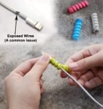 Anubhav Janni Spiral Cable Protector Silicon Charger Protectors For Wires Data Saver Charging Cord Protective Cover Both Ends Mac Charger iPhone Wire Protector (Set Of 2 Pcs) - Image 5