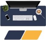 Anubhav Janni Desk Mat 80*40 Cm Premium Vegan Leather Dual Color Thick Laptop Mat Mouse Pad Reversible Deskspread  High Tear Peel Strength Keyboard Pad Table Gaming Mat (Pack Of 1 Pcs)