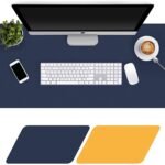 Anubhav Janni Desk Mat 80*40 Cm Premium Vegan Leather Dual Color Thick Laptop Mat Mouse Pad Reversible Deskspread  High Tear Peel Strength Keyboard Pad Table Gaming Mat (Pack Of 1 Pcs)