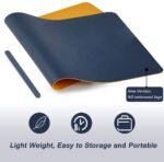 Anubhav Janni Desk Mat 80*40 Cm Premium Vegan Leather Dual Color Thick Laptop Mat Mouse Pad Reversible Deskspread  High Tear Peel Strength Keyboard Pad Table Gaming Mat (Pack Of 1 Pcs) - Image 2