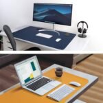Anubhav Janni Desk Mat 80*40 Cm Premium Vegan Leather Dual Color Thick Laptop Mat Mouse Pad Reversible Deskspread  High Tear Peel Strength Keyboard Pad Table Gaming Mat (Pack Of 1 Pcs) - Image 3
