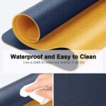 Anubhav Janni Desk Mat 80*40 Cm Premium Vegan Leather Dual Color Thick Laptop Mat Mouse Pad Reversible Deskspread  High Tear Peel Strength Keyboard Pad Table Gaming Mat (Pack Of 1 Pcs) - Image 4