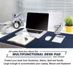 Anubhav Janni Desk Mat 80*40 Cm Premium Vegan Leather Dual Color Thick Laptop Mat Mouse Pad Reversible Deskspread  High Tear Peel Strength Keyboard Pad Table Gaming Mat (Pack Of 1 Pcs) - Image 9