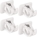 Anubhav Janni Curtain Wall Hook Sticker Self Adhesive No Drilling Nail Punch Free Easy Home Kitchen Bathroom Plastic Drill Brackets Hooks Bathroom Hotel Bedroom Living Room (Set Of 2 Pcs)