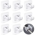 Anubhav Janni Curtain Wall Hook Sticker Self Adhesive No Drilling Nail Punch Free Easy Home Kitchen Bathroom Plastic Drill Brackets Hooks Bathroom Hotel Bedroom Living Room (Set Of 2 Pcs) - Image 8