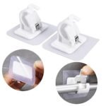 Anubhav Janni Curtain Wall Hook Sticker Self Adhesive No Drilling Nail Punch Free Easy Home Kitchen Bathroom Plastic Drill Brackets Hooks Bathroom Hotel Bedroom Living Room (Set Of 2 Pcs) - Image 9