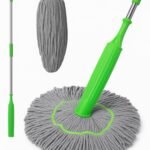 Anubhav Janni 2 In 1 Round Mop Twist Rotating Floor Cleaning Dehydrated with Replaceable Head Long Handle Home Use Spin Scrubber Combo Wet Dry Tiles Wood Marble Bathroom Office (Pack Of 1 Pcs)
