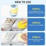 Anubhav Janni White Shoe Cream Cleaner Cleaning Cream Instant Whitening Polish Leather Cleaner Care Whitener Sneakers Canvas Shoes Stain Remover Cleansing Shoe Sneaker Shoes (Pack Of 1 Pcs) - Image 2