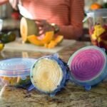 Anubhav Janni Silicone Lid Microwave Safe Silicone lids For Bowls Airtight Silicone Square Jars Mugs Cans Glassware Stretch Lids Dishwasher Freezer Safe Containers Jars Cups (Set Of 6 Pcs) - Image 5