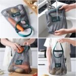 Anubhav Janni Storage Mesh Bag Reusable Bags For Fruit And Vegetable Hanging Storage Kitchen Washable Hanging Bag Grocery Garlics Potatoes Onions Or Garbage (Pack Of 1 Pcs) - Image 6