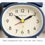 Anubhav Janni Rectangle Twin Bell Clock Alarm Loud Ringing Analog With Silent Non Ticking Movement Metal Bedroom Study Kids Heavy Sleepers Sound Bedroom Office (Pack Of 1 Pcs) - Image 3