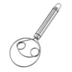 Anubhav Janni Atta Maker Tool Bread Mixi Stainless Steel Kneader Dough Manual Flour Mixer For Roti Chapati Bread Cake Pizza Easy Handheld Blender Beater Home Kitchen (Set Of 2 Pcs)