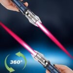 Anubhav Janni Jet Flame Lighter Butane Gas Refillable Windproof Torch Safety Lock and Adjustable Cool Lighters Metal Body Flame Lightsaber Design Visible Window Kitchen Outdoor (Pack Of 1 Pcs) - Image 7