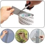 Anubhav Janni Window Screen Repair Kit Tape (2 Mtr) Strong Adhesive Waterproof Mosquito Net Patch Fiberglass Mesh Door Holes Tear Fix Fly Screen Covering Tears Holes Patch Tap (Set Of 2 Pcs) - Image 6