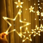 Anubhav Janni Star Light 5+5 Curtain Lights With Stars Small Stars Lighting Modes USB Powered Indoor Outdoor Parties Bedrooms Party Home Home Living Room Weddings (Pack Of 1 Pcs)