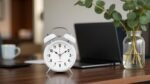 Anubhav Janni Twin Bell White Clock Table Top Alarm Night LED Light Display Bedroom Heavy Sleepers Kids Students Vintage Analog Slippers Loud Ideal Student Bedside Home Office (Pack Of Pcs) - Image 5