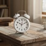 Anubhav Janni Twin Bell White Clock Table Top Alarm Night LED Light Display Bedroom Heavy Sleepers Kids Students Vintage Analog Slippers Loud Ideal Student Bedside Home Office (Pack Of Pcs) - Image 6