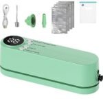Anubhav Janni Mini Vacuum Sealer Machine For Packing Cordless Portable Packaging USB Rechargeable Digital LED Display Compact Food Kitchen Travel Rechargeable Air Pump (Pack Of 1 Pcs)