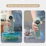 Anubhav Janni Mini Vacuum Sealer Machine For Packing Cordless Portable Packaging USB Rechargeable Digital LED Display Compact Food Kitchen Travel Rechargeable Air Pump (Pack Of 1 Pcs) - Image 2