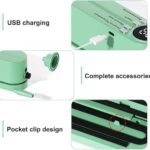 Anubhav Janni Mini Vacuum Sealer Machine For Packing Cordless Portable Packaging USB Rechargeable Digital LED Display Compact Food Kitchen Travel Rechargeable Air Pump (Pack Of 1 Pcs) - Image 6