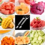 Anubhav Janni 2 In 1 Watermelon Fork Slicer Spoon Cutter Fruit Tool Cutter Stainless Steel Knife Outdoor Gadget Tool Cutter Easy Cubes Home Party Picnic Kitchen Camping Summer (Set Of Pcs) - Image 9