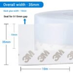 Anubhav Janni Door Tape Seal Strip 3 Meter Window Strip Weather Stripping Strips Stripping Doors Windows Silicone Self Adhesive Strip Door Bottom Gap Sealer Sealing Home Bathroom (Pack Of 1 Pcs) - Image 2