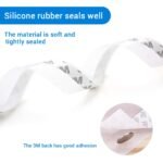 Anubhav Janni Door Tape Seal Strip 3 Meter Window Strip Weather Stripping Strips Stripping Doors Windows Silicone Self Adhesive Strip Door Bottom Gap Sealer Sealing Home Bathroom (Pack Of 1 Pcs) - Image 3